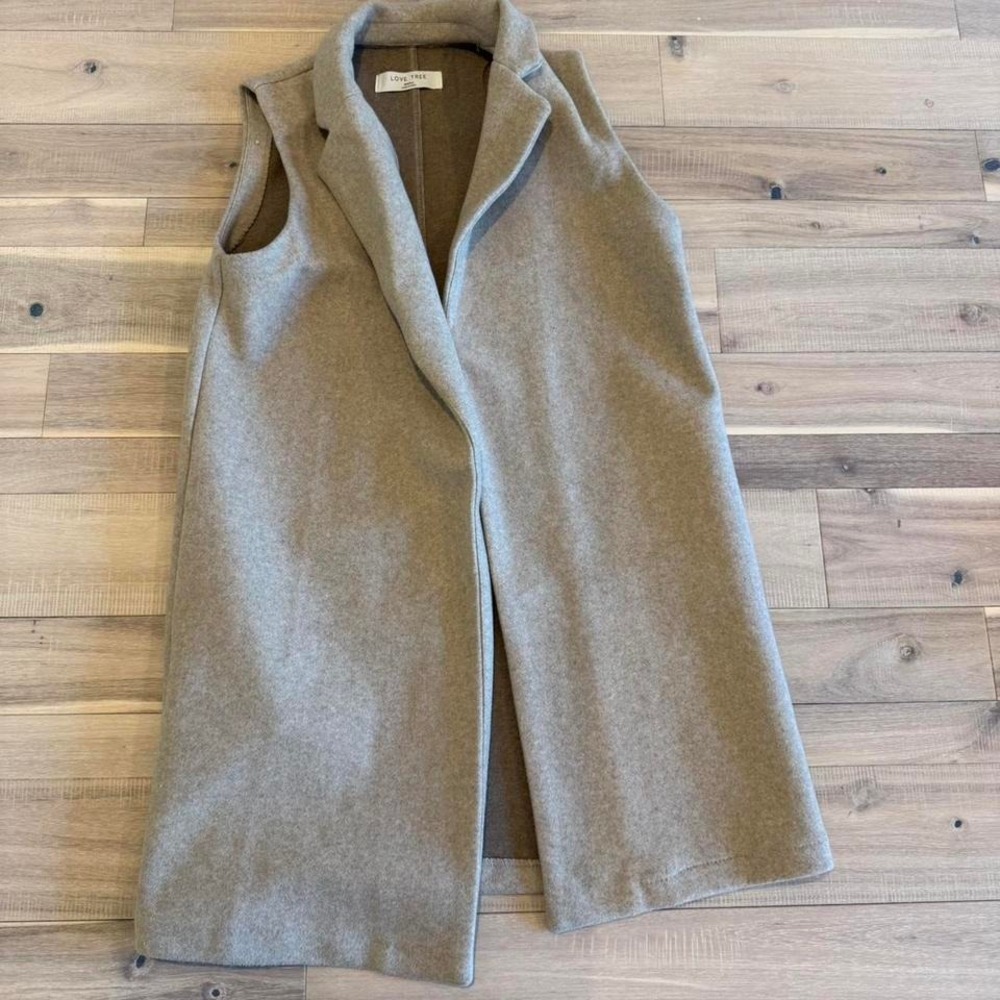 Love Tree grey wool blend coat Size S #winterwear #outerwear